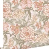ESTAhome papier peint fleurs vintage vieux rose et vert - 53 cm x 10.05 m - 139479