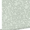 ESTAhome papier peint fleurs vert menthe - 50 x 900 cm - 139879