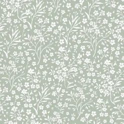 ESTAhome papier peint fleurs vert menthe - 50 x 900 cm - 139879