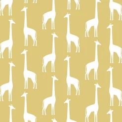 ESTAhome papier peint girafes jaune ocre - 53 cm x 10.05 m - 139059