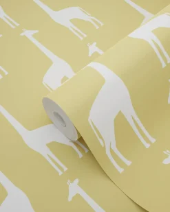 ESTAhome papier peint girafes jaune ocre - 53 cm x 10.05 m - 139059