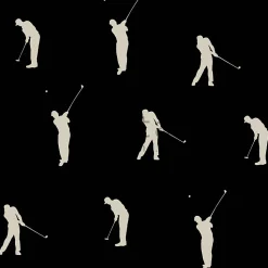 ESTAhome papier peint golfeurs noir - 53 cm x 10.05 m - 115643
