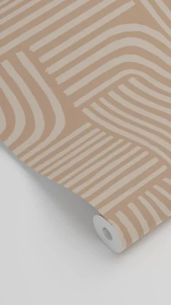 ESTAhome papier peint graphique 3D terracotta claire - 53 cm x 10.05 m - 139936