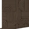 ESTAhome papier peint graphique 3D brun foncé - 50 x 900 cm - 139940