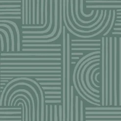 ESTAhome papier peint graphique 3D vert pétrole - 50 x 900 cm - 139937