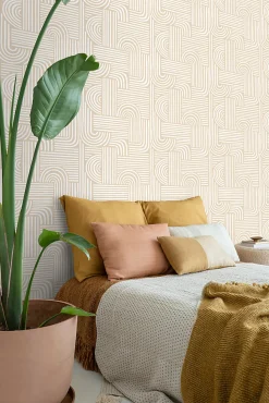 ESTAhome papier peint graphique 3D sable beige - 53 cm x 10.05 m - 139935