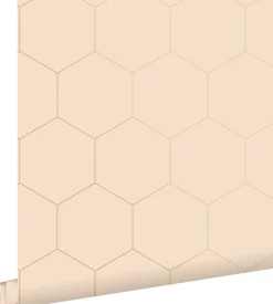 ESTAhome papier peint hexagone rose pêche clair - 53 cm x 10.05 m - 139226