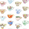 ESTAhome papier peint intissé XXL tasses peintes multicolore - 50 x 900 cm - 158110