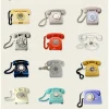 ESTAhome papier peint intissé XXL téléphones rétros beige, gris, rouge et bleu - 50 x 900 cm - 158503