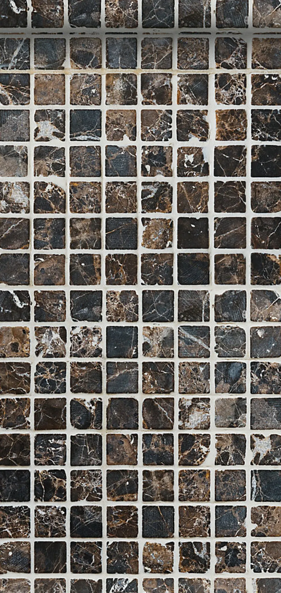 ESTAhome papier peint intissé XXL carreaux de ciment marron et noir - 50 x 900 cm - 158202