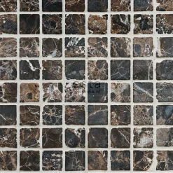 ESTAhome papier peint intissé XXL carreaux de ciment marron et noir - 50 x 900 cm - 158202