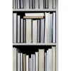 ESTAhome papier peint intissé XXL bibliothèque noir, gris, beige et blanc - 50 x 900 cm - 158205