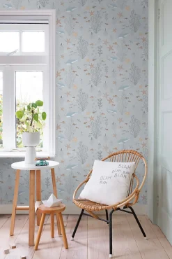 ESTAhome papier peint le monde sous-marin bleu gris - 50 x 900 cm - 130929