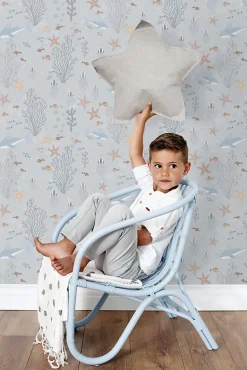 ESTAhome papier peint le monde sous-marin bleu gris - 50 x 900 cm - 130929