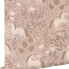 ESTAhome papier peint licornes vieux rose - 53 cm x 10.05 m - 139876