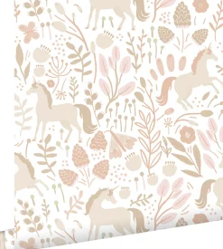 ESTAhome papier peint licornes beige - 53 cm x 10.05 m - 139873