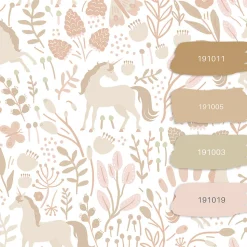ESTAhome papier peint licornes beige - 53 cm x 10.05 m - 139873