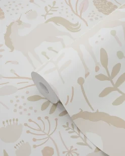 ESTAhome papier peint licornes beige - 53 cm x 10.05 m - 139873