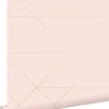 ESTAhome papier peint lignes graphiques rose clair et or - 53 cm x 10.05 m - 139211