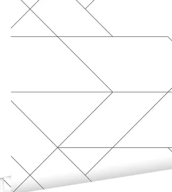 ESTAhome papier peint lignes graphiques noir et blanc - 53 cm x 10.05 m - 139235