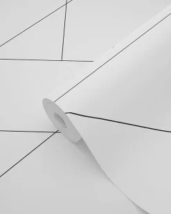 ESTAhome papier peint lignes graphiques noir et blanc - 53 cm x 10.05 m - 139235