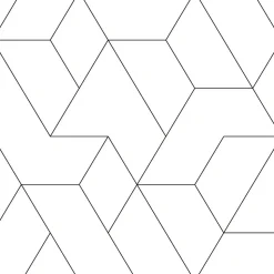 ESTAhome papier peint lignes graphiques noir et blanc - 50 x 900 cm - 139951