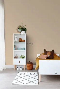ESTAhome papier peint lin beige chaud - 53 cm x 10.05 m - 139472