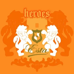 ESTAhome papier peint lions orange et blanc - 53 cm x 10.05 m - 115870