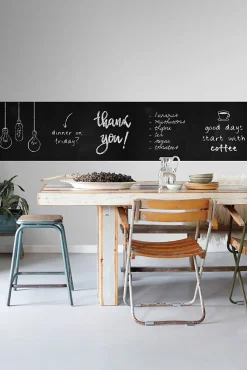 ESTAhome papier peint magnétique ardoise noir - 53 x 300 cm - 155001