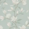 ESTAhome papier peint magnolia vert céladon - 53 cm x 10.05 m - 139405