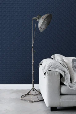 ESTAhome papier peint motif oriental bleu - 53 cm x 10.05 m - 148322