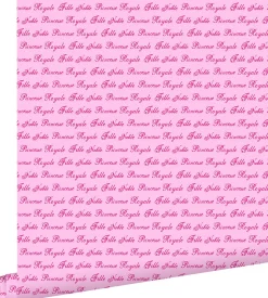 ESTAhome papier peint mots de princesses rose - 53 cm x 10.05 m - 114948