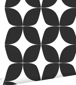 ESTAhome papier peint motif graphique noir et blanc - 53 cm x 10.05 m - 139101