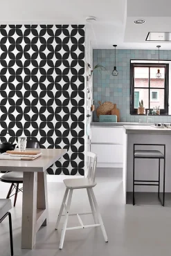 ESTAhome papier peint motif graphique noir et blanc - 53 cm x 10.05 m - 139101