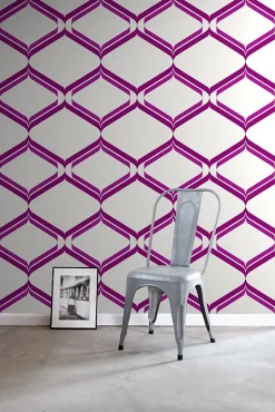 ESTAhome papier peint ornements au style rétro rose et blanc - 53 cm x 10.05 m - 135443