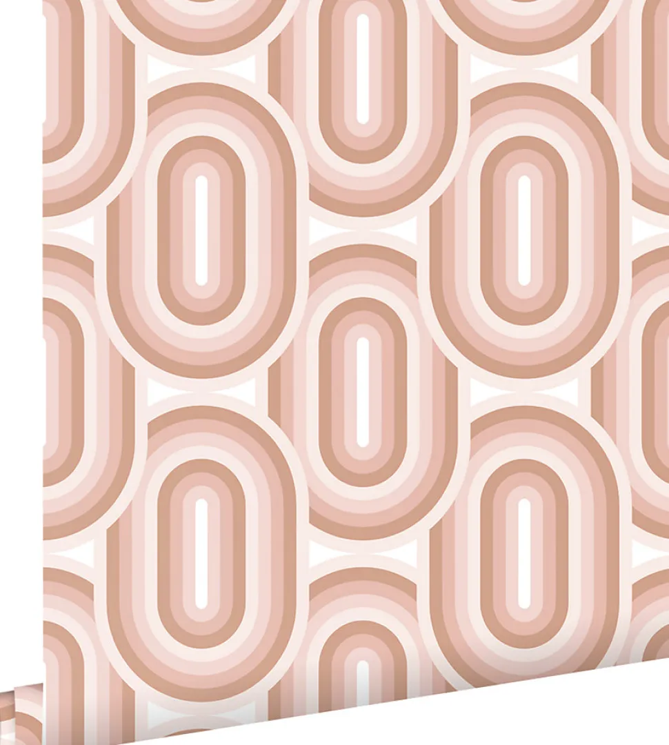 ESTAhome papier peint ornements au style rétro rose clair - 50 x 900 cm - 130982