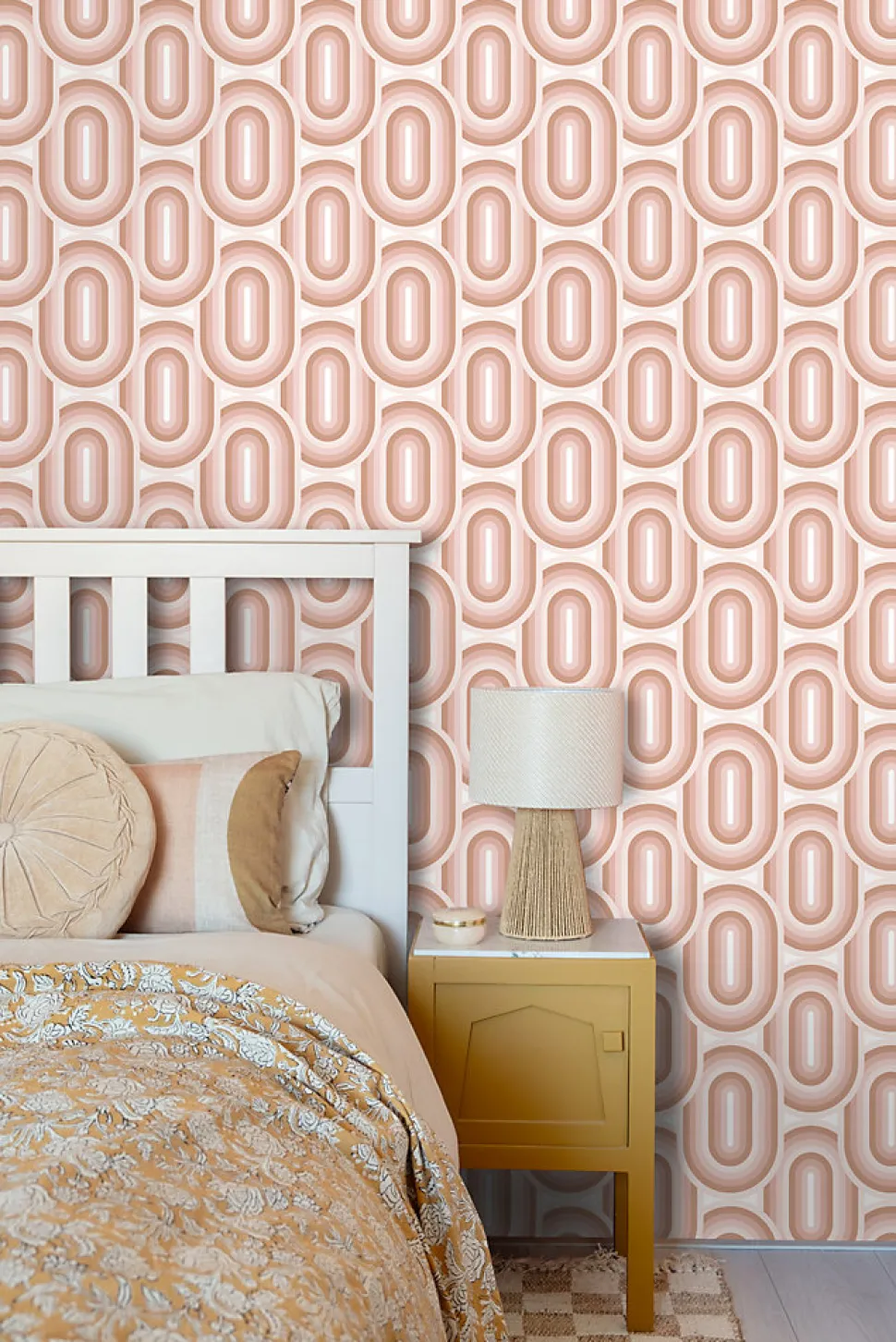 ESTAhome papier peint ornements au style rétro rose clair - 50 x 900 cm - 130982