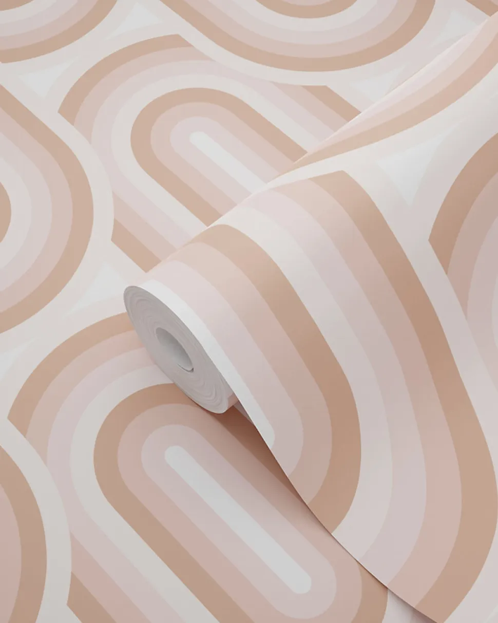 ESTAhome papier peint ornements au style rétro rose clair - 50 x 900 cm - 130982