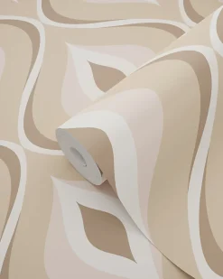 ESTAhome papier peint ornements au style rétro beige et marron - 50 x 900 cm - 130985