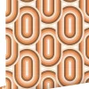 ESTAhome papier peint ornements au style rétro orange et marron - 50 x 900 cm - 130983