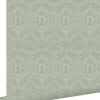 ESTAhome papier peint ornement vert menthe grisé - 50 x 900 cm - 139640