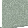 ESTAhome papier peint ornement vert grisé - 50 x 900 cm - 139633