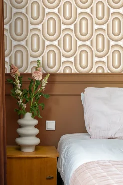 ESTAhome papier peint ornements au style rétro beige et marron - 50 x 900 cm - 130981