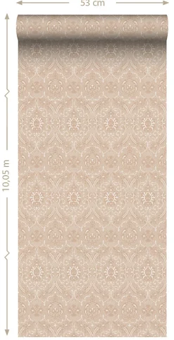 ESTAhome papier peint ornement rose clair - 50 x 900 cm - 139639