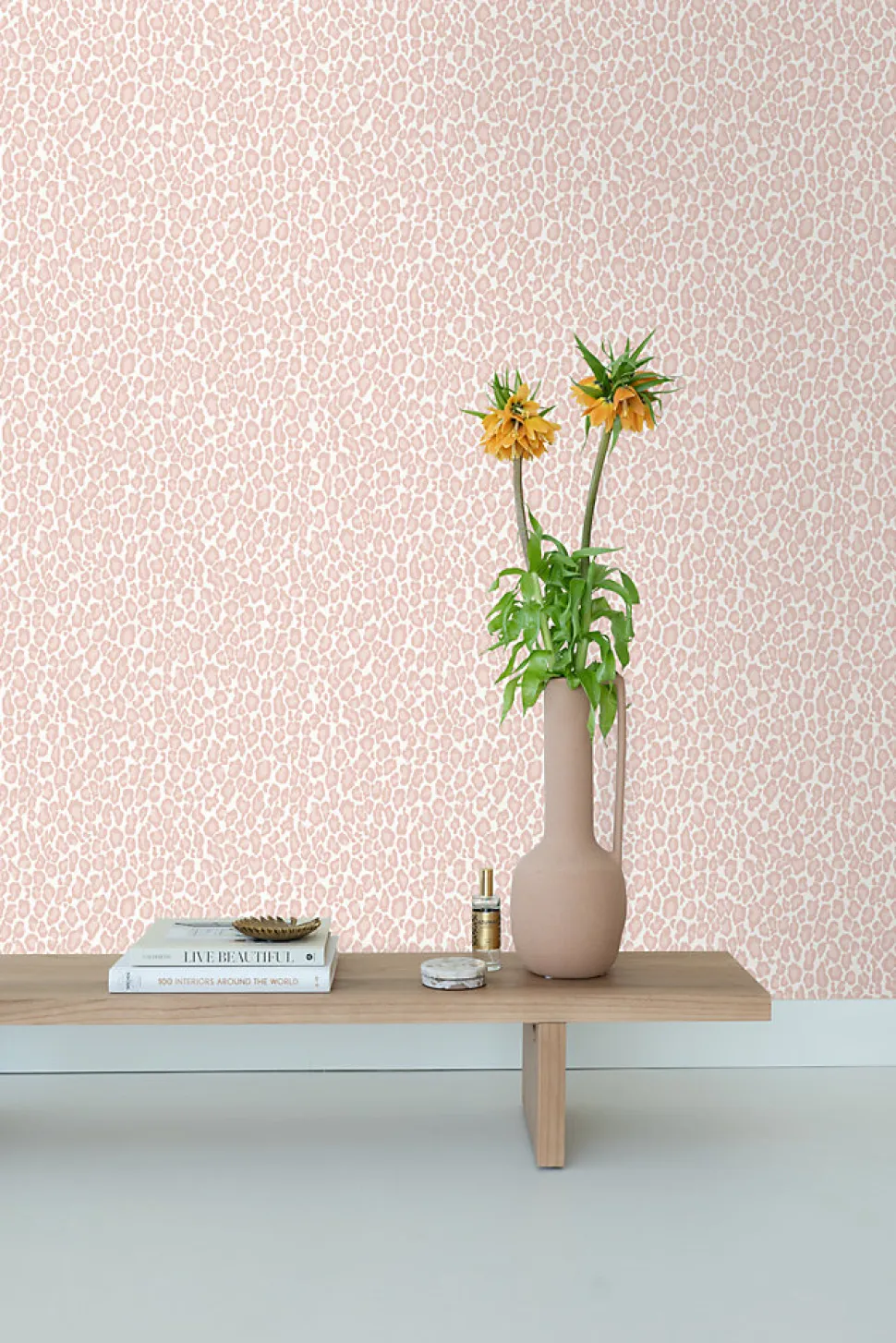 ESTAhome papier peint peau de léopard rose clair - 53 cm x 10.05 m - 139150