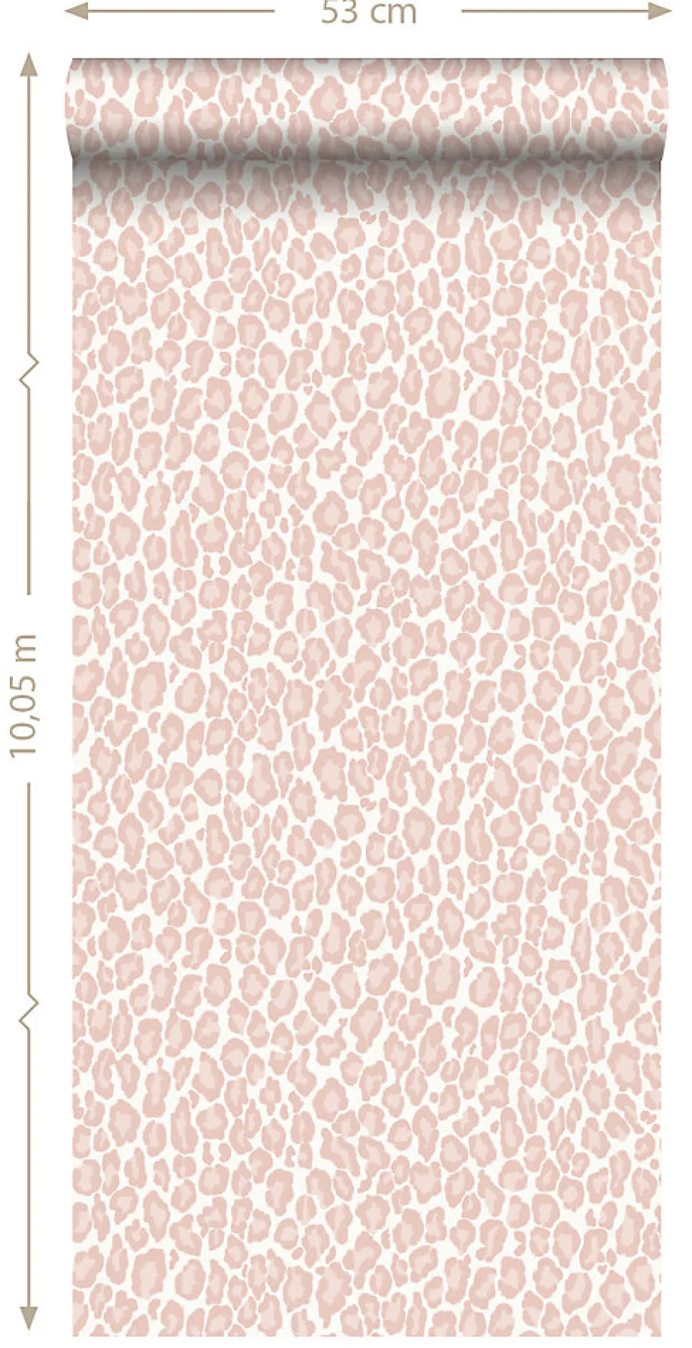ESTAhome papier peint peau de léopard rose clair - 53 cm x 10.05 m - 139150