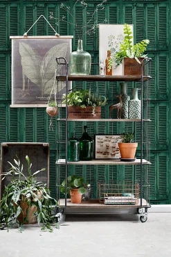 ESTAhome papier peint persiennes altérées en bois rétro vintage vert émeraude intense - 53 cm x 10.05 m - 138885