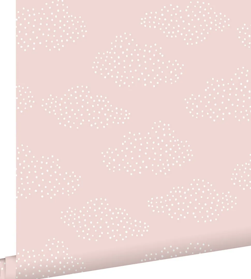 ESTAhome papier peint petits nuages rose clair - 50 x 900 cm - 139516
