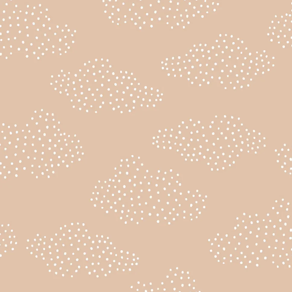 ESTAhome papier peint petits nuages terracotta claire - 50 x 900 cm - 139518
