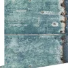 ESTAhome papier peint plaques métalliques turquoise et brun rouille - 53 cm x 10.05 m - 138220